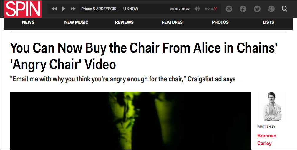 Another screengrab of a clickbait article about the Craigslist post.