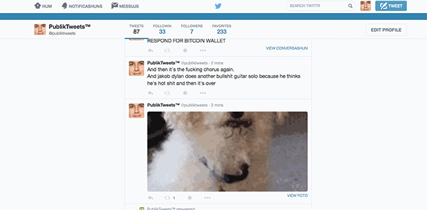 Scrolling through the public Twitter feed, just as it's locked down.