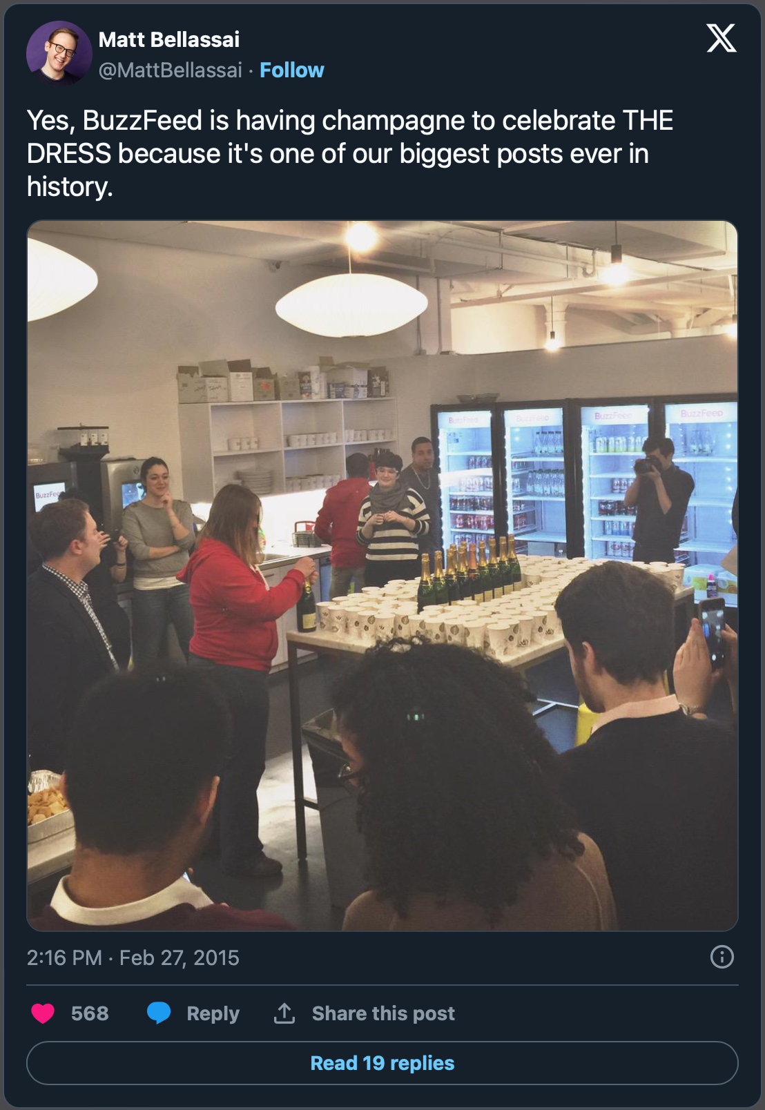 A bunch of BuzzFeed dorks celebrate stealing someone else's work.